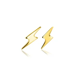 10mm ZINZI Gold 14 krt gouden oorknoppen met bliksemschicht ZGO402