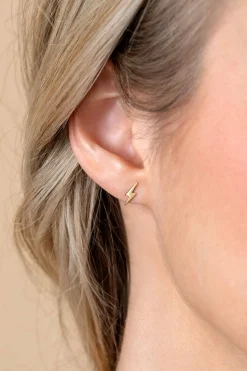 10mm ZINZI Gold 14 krt gouden oorknoppen met bliksemschicht ZGO402