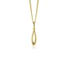 21mm ZINZI Gold 14 krt gouden hanger met open peervorm ZGH541 (zonder collier)