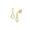 13mm ZINZI Gold 14 krt gouden oorstekers met hangende open druppelvorm ZGO521