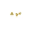 3mm ZINZI Gold 14 krt gouden oorknopjes drie gladde bolletjes in een driehoek ZGO476