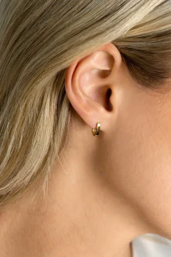 10mm ZINZI Gold 14 krt gouden rechthoekige oorringen met luxe klapsluiting 10mm x 2mm vierkante buis ZGO408