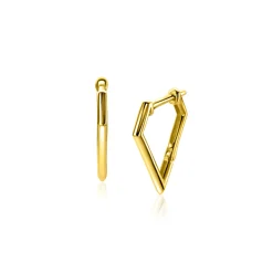 16mm ZINZI Gold 14 krt gouden oorringen in diamantsvorm met scharniersluiting 16 x 2mm ZGO526