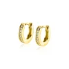 11mm ZINZI Gold 14 krt gouden oorringen bezet met witte zirconia's met luxe klapsluiting 11mm x 2,1mm vierkante buis ZGO427Z