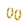 12,5mm ZINZI Gold 14 krt gouden oorringen 12,5mm met smalle ronde buis 1,8mm. Met luxe klapsluiting ZGO433