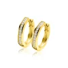 20mm ZINZI gold plated zilveren oorringen met witte zirconia's en luxe klapsluiting, buisdikte 3mm ZIO190Y