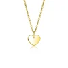 12mm ZINZI gold plated zilveren hanger glad hart voor gravure ZIH2346G12 (zonder collier)