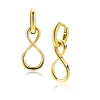 20mm ZINZI gold plated zilveren oorbedels infinity ZICH2717G (zonder oorringen)