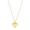 23mm ZINZI gold plated zilveren hanger hart met parelrand voor gravure ZIH2654G (zonder collier)