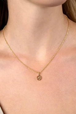 9mm ZINZI gold plated zilveren Vis sterrenbeeldhanger bezet met witte zirconia ZIHY-VIS (zonder collier)