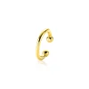 12,5mm ZINZI gold plated zilveren ear cuff gladde buis per stuk geprijsd ZIO-CUFF1G
