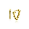 14mm ZINZI gold plated zilveren oorringen driehoeksvorm bezet met witte zirconia's ZIO2607