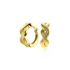 15mm ZINZI gold plated zilveren oorringen met luxe Infinity teken en klapsluiting ZIO2684