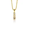 15mm ZINZI gold plated zilveren hanger bezet met champagne, peridot en witte zirconia ZIH2612 (zonder collier)