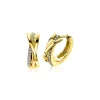 16mm ZINZI gold plated zilveren cross-over oorringen 5,5mm breed bezet met witte zirconia's ZIO1774Y