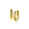 14,5mm ZINZI gold plated zilveren oorringen in ovale vorm met ronde buis 3mm breed ZIO2603G