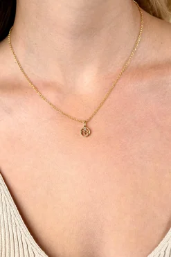 9mm ZINZI gold plated zilveren Waterman sterrenbeeldhanger bezet met witte zirconia ZIHY-WAT (zonder collier)
