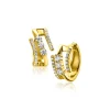 16mm ZINZI gold plated zilveren multi-look oorringen met 3 rijen, bezet met witte zirconia's 9mm breed met luxe klapsluiting ZIO2645Y