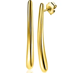 49mm ZINZI gold plated zilveren oorstekers in langwerpige druppelvorm ZIO2674G