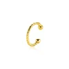 12,5mm ZINZI gold plated zilveren ear cuff gedraaide buis per stuk geprijsd ZIO-CUFF3G