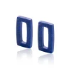 16mm ZINZI oorbedels rechthoek lapis lazuli ZICH2231 (zonder oorringen)