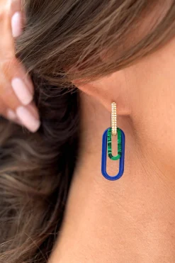 19mm ZINZI ovale oorbedels in trendy malachiet groen ZICH2455G (zonder oorringen)