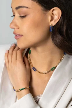 19mm ZINZI ovale oorbedels in trendy lapis lazuli blauw ZICH2455L (zonder oorringen)