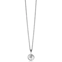 9mm ZINZI zilveren Boogschutter sterrenbeeldhanger bezet met witte zirconia ZIH-BOO (zonder collier)