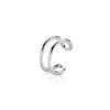 12,5mm ZINZI zilveren ear cuff multi-look dubbele buis 5,5mm breed per stuk geprijsd ZIO-CUFF4