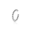 14mm ZINZI zilveren ear cuff bolletjes per stuk geprijsd ZIO-CUFF2
