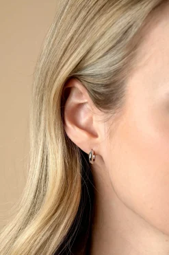 12,5mm ZINZI zilveren gladde oorringen met ronde buis 3mm met luxe klapsluiting ZIO2600