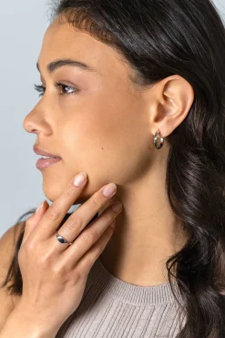 20mm ZINZI zilveren halve oorringen 3mm buisdikte met stekers ZIO2432