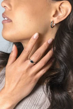 20mm ZINZI zilveren halve oorringen 3mm buisdikte met stekers ZIO2432