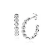 21mm ZINZI zilveren halve oorringen 4mm buisdikte, bezet met 12 witte zirconia's en met vlindersluiting ZIO2573