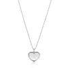 23mm ZINZI zilveren hanger hart met parelrand voor gravure ZIH2654 (zonder collier)