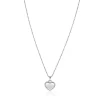 18mm ZINZI zilveren hanger hart met parelrand voor gravure ZIH2652 (zonder collier)