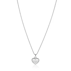 18mm ZINZI zilveren hanger hart met parelrand voor gravure ZIH2652 (zonder collier)