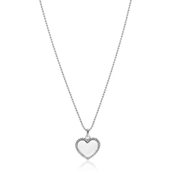 21mm ZINZI zilveren hanger hart met parelrand voor gravure ZIH2653 (zonder collier)
