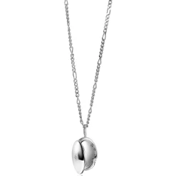 22mm ZINZI zilveren medaillon ovaal glanzend bezet met witte zirconia ZIH2424 (zonder collier)