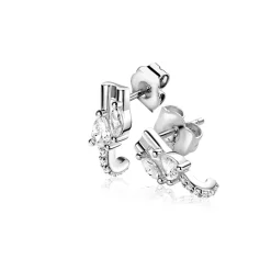 12mm ZINZI zilveren multi-look oorstekers met peervormige en ovale witte zirkonia's ZIO2689