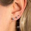 4mm ZINZI zilveren oorknoppen glad bol ZIO806