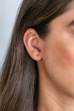 3mm ZINZI zilveren oorknoppen glad bol ZIO805