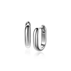 14,5mm ZINZI zilveren oorringen in ovale vorm met ronde buis 3mm breed ZIO2603