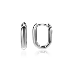 14,5mm ZINZI zilveren oorringen in ovale vorm met ronde buis 3mm breed ZIO2603