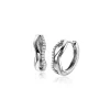15mm ZINZI zilveren oorringen organisch gevormd met twee golvende banen, waarvan één bezet met witte zirconia's, met luxe klapsluiting ZIO2629