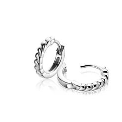 14mm ZINZI zilveren oorringen met kleine druppels en luxe klapsluiting ZIO2688