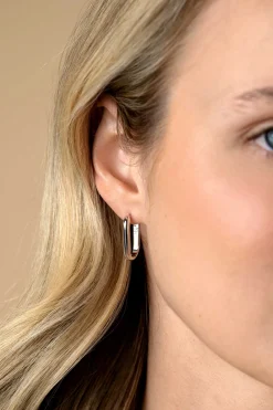 20mm ZINZI zilveren oorringen in ovale vorm met ronde buis 3mm breed ZIO2605