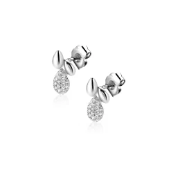 12mm ZINZI zilveren oorstekers 3 druppelvormen ZIO2746