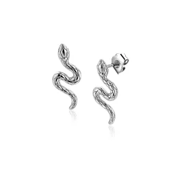 18mm ZINZI zilveren oorstekers slang met zirkonia-ogen ZIO2721