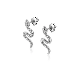 18mm ZINZI zilveren oorstekers slang met zirkonia-ogen ZIO2721